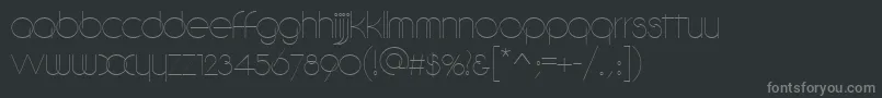 DebeviccircularRegular-Schriftart – Graue Schriften auf schwarzem Hintergrund