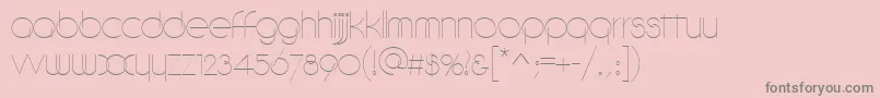 DebeviccircularRegular Font – Gray Fonts on Pink Background