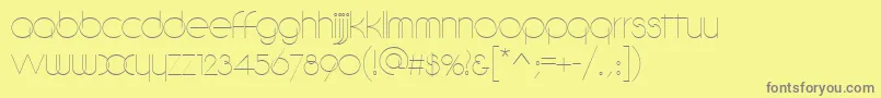 DebeviccircularRegular Font – Gray Fonts on Yellow Background