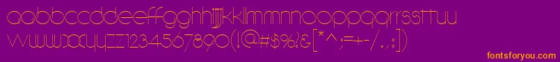 Шрифт DebeviccircularRegular – оранжевые шрифты на фиолетовом фоне