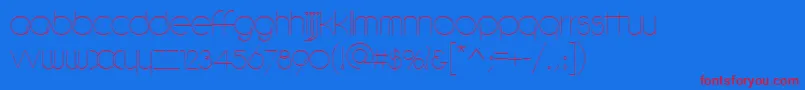 DebeviccircularRegular Font – Red Fonts on Blue Background