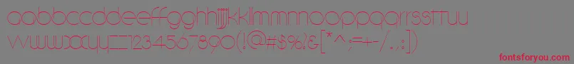 DebeviccircularRegular Font – Red Fonts on Gray Background