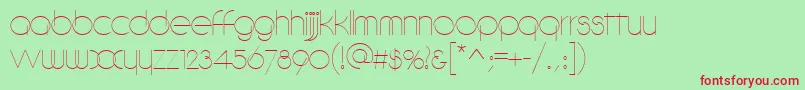 DebeviccircularRegular Font – Red Fonts on Green Background