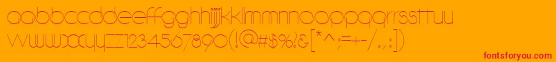 フォントDebeviccircularRegular – オレンジの背景に赤い文字