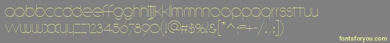 DebeviccircularRegular Font – Yellow Fonts on Gray Background