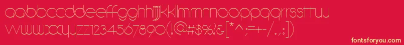 DebeviccircularRegular Font – Yellow Fonts on Red Background