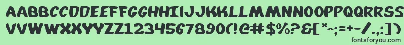 フォントWhata2e – 緑の背景に黒い文字