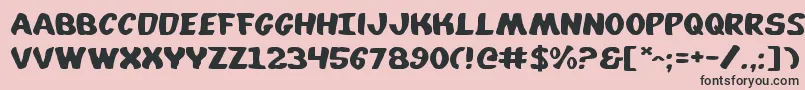 Whata2e Font – Black Fonts on Pink Background