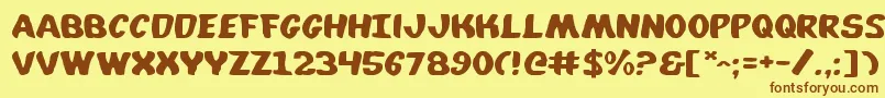 Whata2e Font – Brown Fonts on Yellow Background