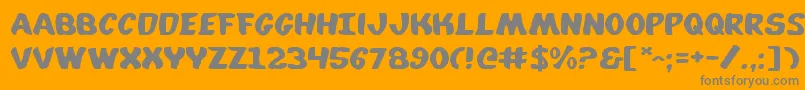 フォントWhata2e – オレンジの背景に灰色の文字