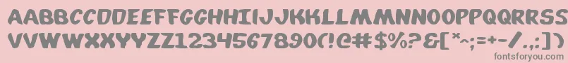 Whata2e Font – Gray Fonts on Pink Background