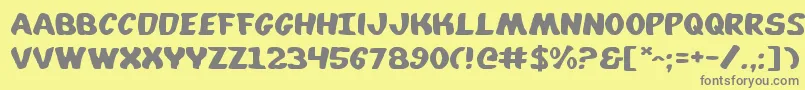 フォントWhata2e – 黄色の背景に灰色の文字