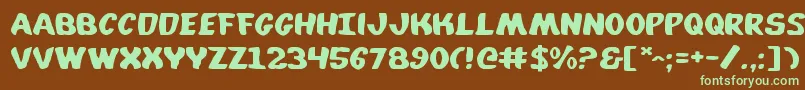 Whata2e Font – Green Fonts on Brown Background