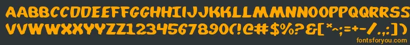 Whata2e Font – Orange Fonts on Black Background