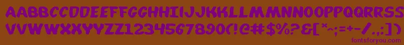 Whata2e Font – Purple Fonts on Brown Background