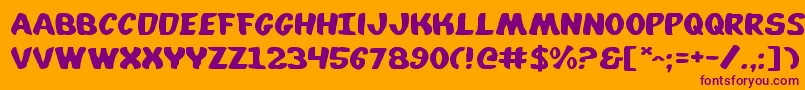 Whata2e Font – Purple Fonts on Orange Background