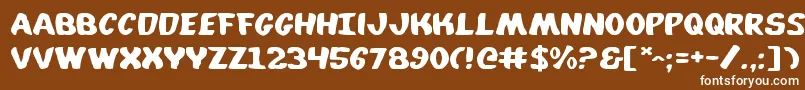 Whata2e Font – White Fonts on Brown Background