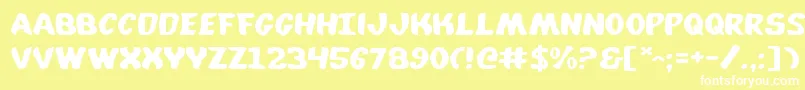 Whata2e Font – White Fonts on Yellow Background