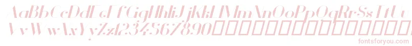 VanityBoldWideItalic Font – Pink Fonts on White Background