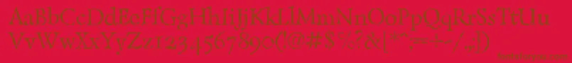 Lazurantiqtextc Font – Brown Fonts on Red Background