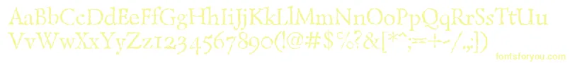 Lazurantiqtextc Font – Yellow Fonts on White Background