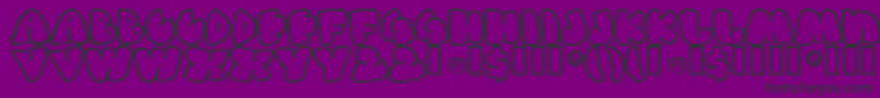 GasHufferPhat Font – Black Fonts on Purple Background