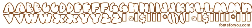 GasHufferPhat Font – Brown Fonts on White Background