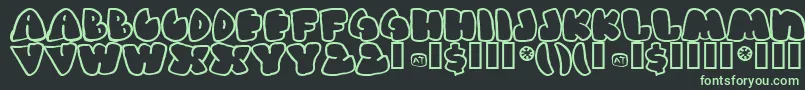 GasHufferPhat Font – Green Fonts on Black Background