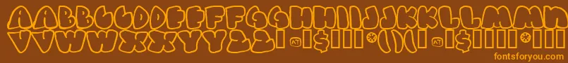 GasHufferPhat Font – Orange Fonts on Brown Background