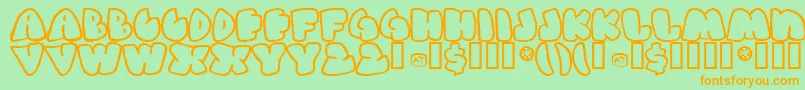 More about GasHufferPhat Font GasHufferPhat Font – Orange Fonts on Green Background