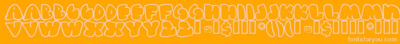 GasHufferPhat Font – Pink Fonts on Orange Background