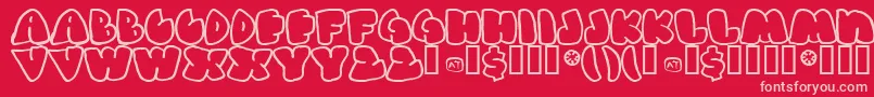 GasHufferPhat Font – Pink Fonts on Red Background