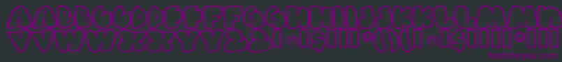GasHufferPhat Font – Purple Fonts on Black Background