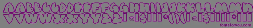 GasHufferPhat Font – Purple Fonts on Gray Background