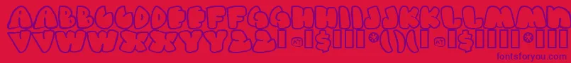 GasHufferPhat Font – Purple Fonts on Red Background