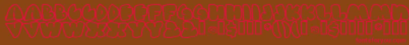GasHufferPhat Font – Red Fonts on Brown Background