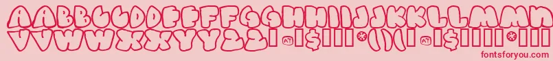 GasHufferPhat Font – Red Fonts on Pink Background