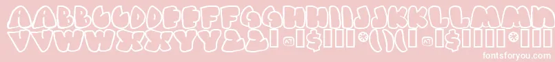 GasHufferPhat Font – White Fonts on Pink Background