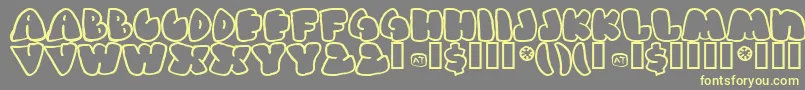 GasHufferPhat Font – Yellow Fonts on Gray Background