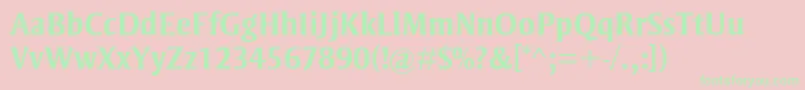 StrayhornMtBold Font – Green Fonts on Pink Background