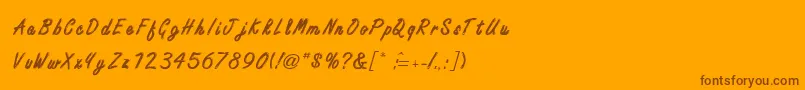 HighstakesRegular Font – Brown Fonts on Orange Background