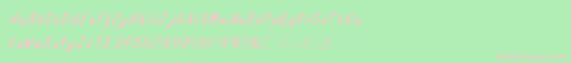 HighstakesRegular Font – Pink Fonts on Green Background