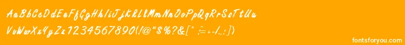 Шрифт HighstakesRegular – белые шрифты на оранжевом фоне