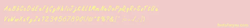 Шрифт HighstakesRegular – жёлтые шрифты на розовом фоне