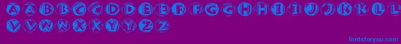 Jamboround Font – Blue Fonts on Purple Background