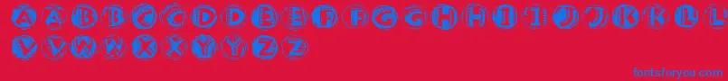 Jamboround Font – Blue Fonts on Red Background