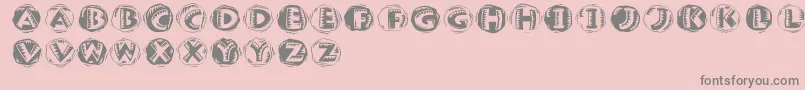 Jamboround-Schriftart – Graue Schriften auf rosa Hintergrund