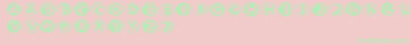 Jamboround Font – Green Fonts on Pink Background