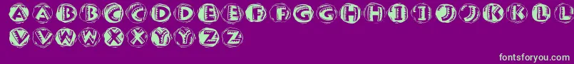 Jamboround Font – Green Fonts on Purple Background