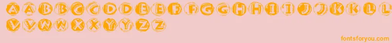 Jamboround Font – Orange Fonts on Pink Background